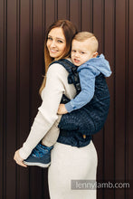Ladda upp bild till gallerivisning, LennyPreschool Carrier - PEACOCK&#39;S TAIL - SUBLIME - 62% bomull, 26% linne, 12% tussah silke
