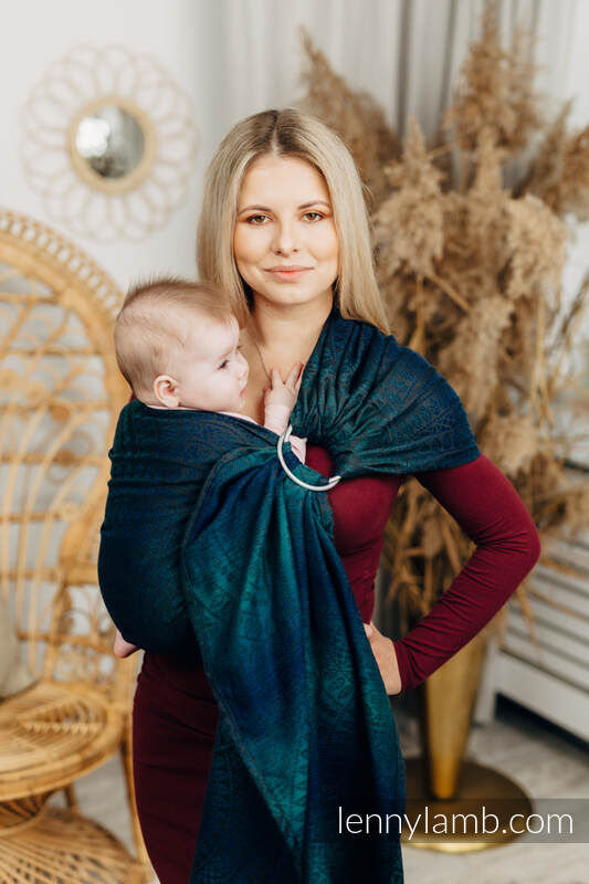 Ring Sling - PEACOCK'S TAIL - QUANTUM - 100% cotton