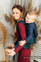 Load image into Gallery viewer, LennyPreschool Carrier - PEACOCK&#39;S TAIL - QUANTUM - 100% cotton
