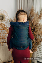 Load image into Gallery viewer, LennyPreschool Carrier - PEACOCK&#39;S TAIL - QUANTUM - 100% cotton
