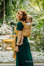 Laden Sie das Bild in den Galerie-Viewer, Lenny Lamb Woven Baby Wrap/Vävd sjal - WILD SOUL - AURUM - 100% bambu viskos
