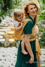 Laden Sie das Bild in den Galerie-Viewer, Lenny Lamb Woven Baby Wrap/Vävd sjal - WILD SOUL - AURUM - 100% bambu viskos
