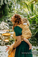 Laden Sie das Bild in den Galerie-Viewer, Lenny Lamb Woven Baby Wrap/Vävd sjal - WILD SOUL - AURUM - 100% bambu viskos
