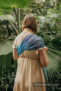 Ring Sling - PEACOCK'S TAIL - SEA ANGEL - 100% bamboo viscose