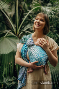 Ring Sling - PEACOCK'S TAIL - SEA ANGEL - 100% bamboo viscose