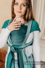 Ladda upp bild till gallerivisning, Lenny Lamb Baby Sling/Vävd sjal för prematur - LITTLE HERRINGBONE OMBRE GREEN - 100% bomull
