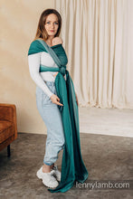 Ladda upp bild till gallerivisning, Lenny Lamb Baby Sling/Vävd sjal för prematur - LITTLE HERRINGBONE OMBRE GREEN - 100% bomull
