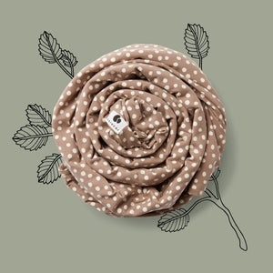 Coracor Big Dot Taupe Stretchy wrap