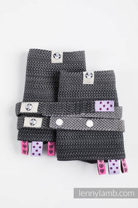 Drool Pads - LITTLE HERRINGBONE OMBRE GREY