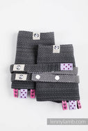 Drool Pads - LITTLE HERRINGBONE OMBRE GREY