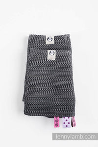 Drool Pads - LITTLE HERRINGBONE OMBRE GREY