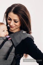 Laden Sie das Bild in den Galerie-Viewer, Drool Pads - LITTLE HERRINGBONE OMBRE GREY

