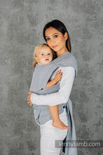 Load image into Gallery viewer, LennyHybrid Half Buckle Carrier - BASIC LINE LITTLE HERRINGBONE GRAY - 100% cotton - Standard
