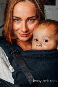 LennyUpGrade Carrier - BASIC LINE LITTLE HERRINGBONE BLACK EBONY - 100% cotton