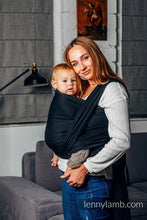 Ladda upp bild till gallerivisning, Lenny Lamb Woven Baby Wrap/Vävd sjal - LITTLE HERRINGBONE BLACK EBONY - 100% bomull
