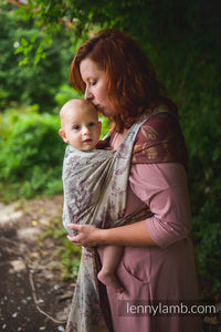 Lenny Lamb Woven Baby Wrap - HERBARIUM - RECLAIMED BY NATURE - 45% cotton, 33% merino wool, 14% cashmere, 8% silk