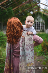 Lenny Lamb Woven Baby Wrap - HERBARIUM - RECLAIMED BY NATURE - 45% cotton, 33% merino wool, 14% cashmere, 8% silk