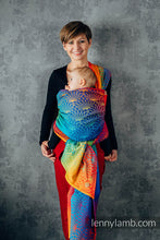 Laden Sie das Bild in den Galerie-Viewer, Lenny Lamb Woven Baby Wrap/Vävd sjal - RAINBOW LOTUS - 100% bomull
