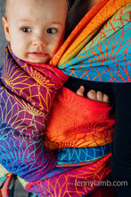 Laden Sie das Bild in den Galerie-Viewer, Lenny Lamb Woven Baby Wrap/Vävd sjal - RAINBOW LOTUS - 100% bomull
