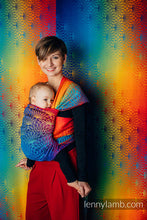 Laden Sie das Bild in den Galerie-Viewer, Lenny Lamb Woven Baby Wrap/Vävd sjal - RAINBOW LOTUS - 100% bomull
