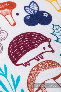 Muslin Square 65x65cm - UNDER THE LEAVES - HEDGEHOG