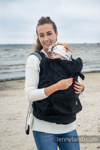 Lenny Lamb Softshell Cover for baby carrier/wrap - BLACK