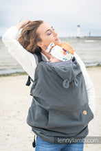 Laden Sie das Bild in den Galerie-Viewer, Lenny Lamb Softshell-Überzug für Babytrage/Tragetuch – GRAU – Sale!

