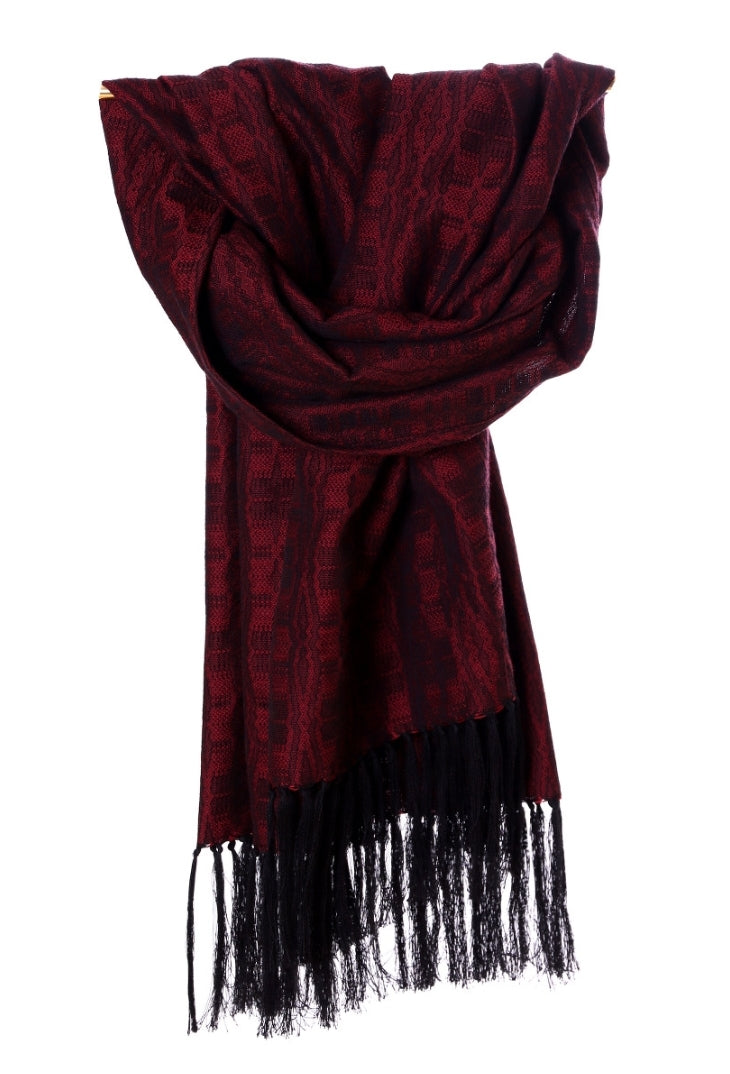 Vanamo Scarf - Pitsi Aeria, med tofsar