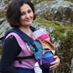 Wompat ILO Baby Carrier Classic Rainbow purple - 100% organic cotton