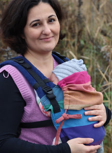 Wompat ILO Baby Carrier Classic Rainbow purple - 100% organic cotton
