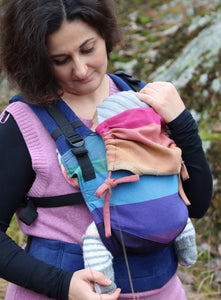 Wompat ILO Baby Carrier Classic Rainbow purple - 100% organic cotton