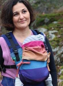 Wompat ILO Baby Carrier Classic Rainbow purple - 100% organic cotton