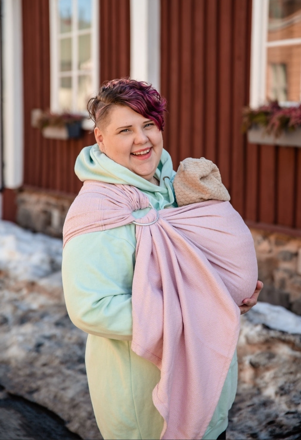 Vanamo Ring Sling - Lempi Neilikka - 100% bomull