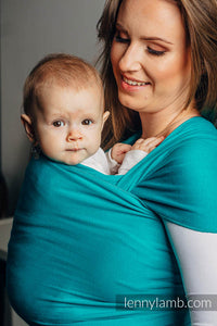 Trikåsjal Baby Sling - TURQUOISE