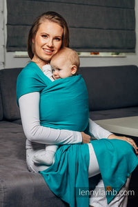 Trikåsjal Baby Sling - TURQUOISE