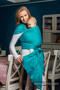 Trikåsjal Baby Sling - TURQUOISE