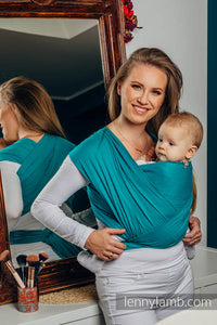 Trikåsjal Baby Sling - TURQUOISE