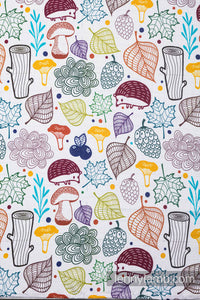 Swaddle Blanket 120x120cm - UNDER THE LEAVES - HEDGEHOG