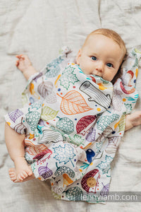 Swaddle Blanket 120x120cm - UNDER THE LEAVES - HEDGEHOG