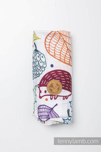 Swaddle Blanket 120x120cm - UNDER THE LEAVES - HEDGEHOG