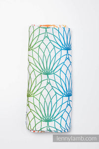 Swaddle Blanket 120x120cm - RAINBOW LOTUS WHITE
