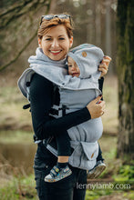 Load image into Gallery viewer, Turtleneck för två - Grey Melange &amp; Colorful Wind (sweatshirt fabric)
