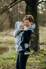 Load image into Gallery viewer, Turtleneck för två - Grey Melange &amp; Colorful Wind (sweatshirt fabric)
