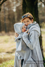 Load image into Gallery viewer, Turtleneck för två - Grey Melange &amp; Colorful Wind (sweatshirt fabric)
