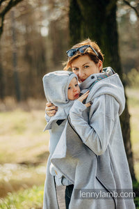 Turtleneck för två - Grey Melange & Colorful Wind (sweatshirt fabric)