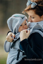 Load image into Gallery viewer, Turtleneck för två - Grey Melange &amp; Colorful Wind (sweatshirt fabric)
