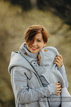 Laden Sie das Bild in den Galerie-Viewer, Turtleneck för två - Grey Melange (sweatshirt fabric)

