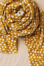 Load image into Gallery viewer, Coracor Abstract Dot Mustard Stretchy wrap
