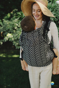 Little Frog XL Toddler Carrier - Onyx Miles with linen - 75% cotton, 25% linen