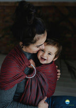 Load image into Gallery viewer, Little Frog Ring Sling - Burning Flames - 100% combed cotton
